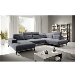 Угловой диван Elretan R, Savoi 6, серый, H107x350x205