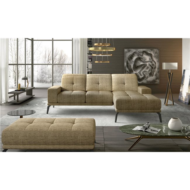 Corner sofa Eltorrenso R, Berlin 03, beige, H98x265x53