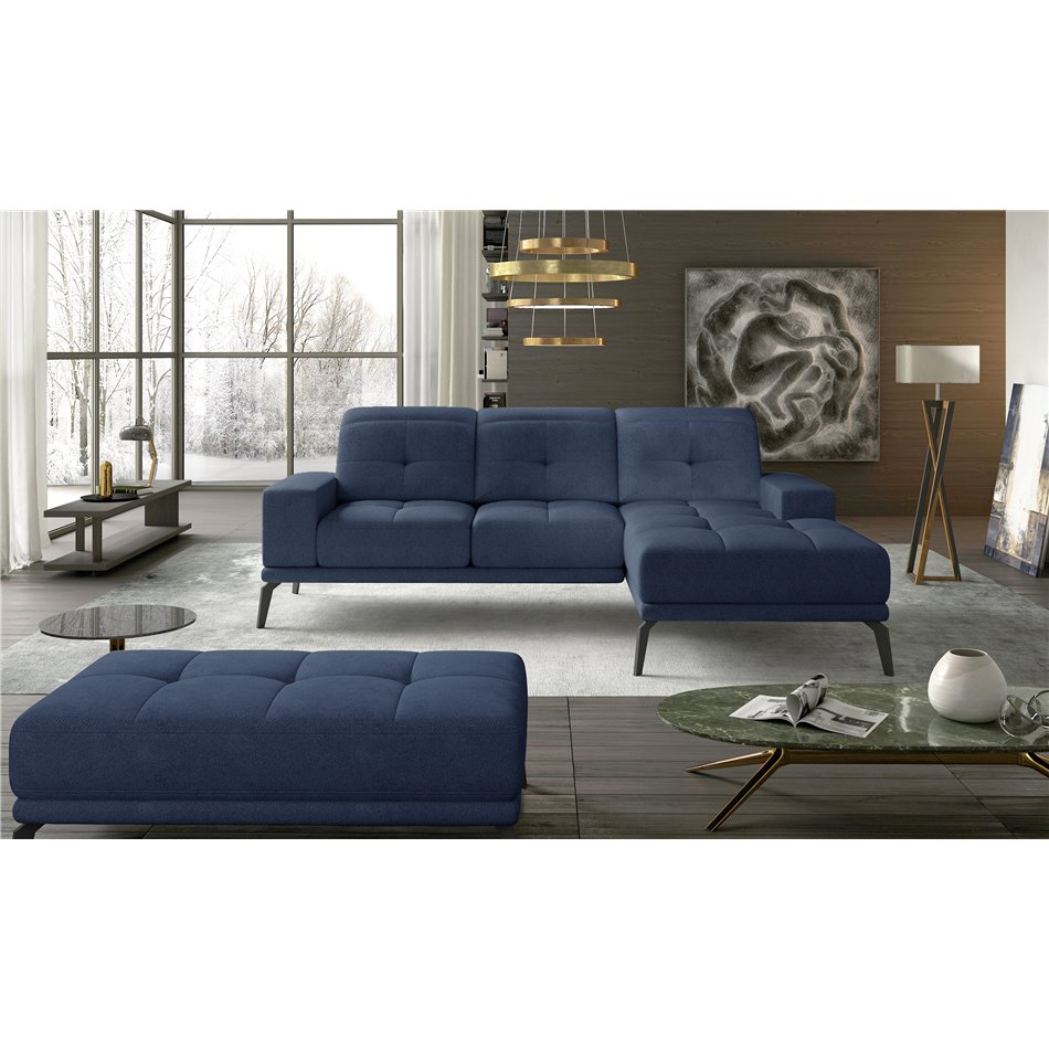 Corner sofa Eltorrenso R, Soro 76, blue, H98x265x53