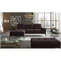 Угловой диван Eltorrenso R, Mat Velvet 29, коричневый, H98x265x53