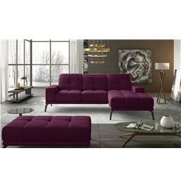 Угловой диван Eltorrenso R, Mat Velvet 68, фиолетовый, H98x265x53