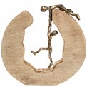 Sculpture Teamwork, wood/ aluminium, 6x29xH30cm