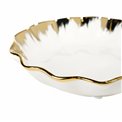 Decorative plate Martina 12, white/gold, 20x20x4cm