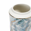 Vase Mallena, blue/ white/ gold, 13.5x13.5x27.7cm