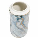 Vase Mallena, blue/ white/ gold, 13.5x13.5x27.7cm