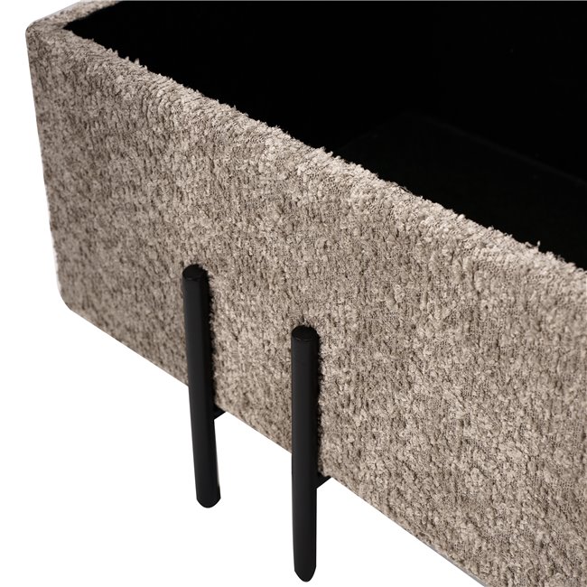 Bench with storage box Fabro S, beige, 35x73x33cm