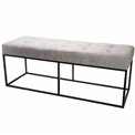 Bench Febe L, taupe, 46x120x40cm