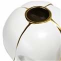 Vase Morille, matte white/ gold, 28.3x28.3x33.8cm