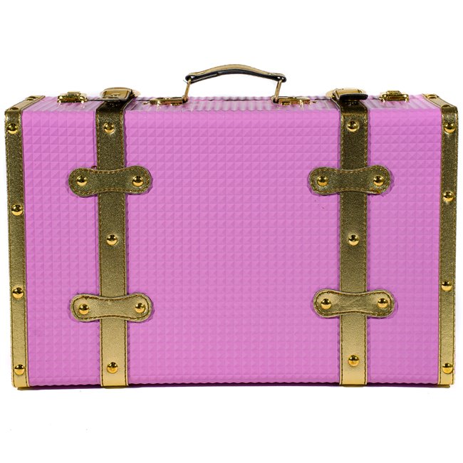 Wooden box Maritsa M, purple, 16x40x23cm