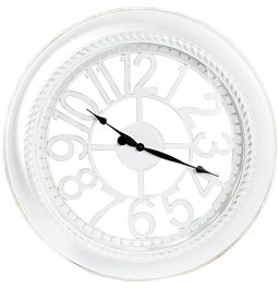 Plastic wall clock Intik, white, D60x5cm