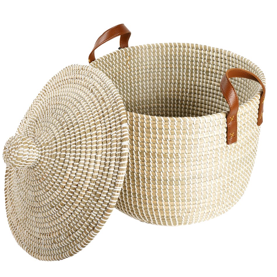Basket Baleira L, seagrass, D42/30xH30/45cm