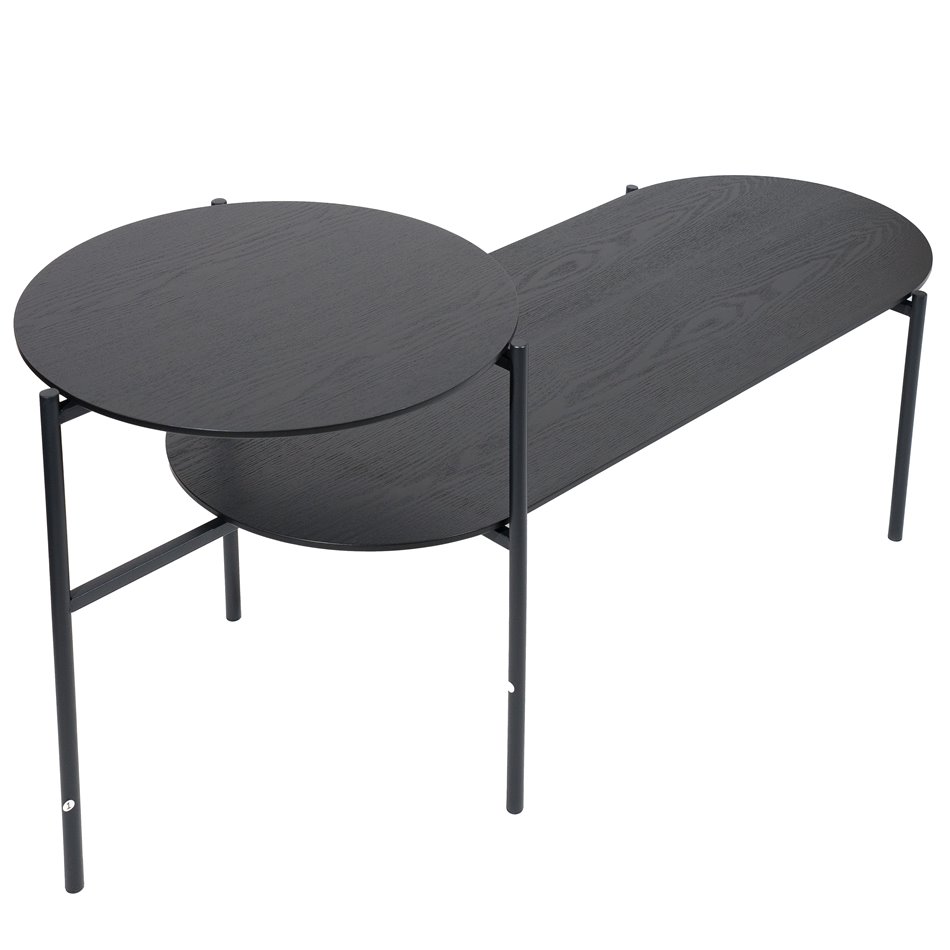 Coffee table Kemi x2, black, H48x118x43xcm