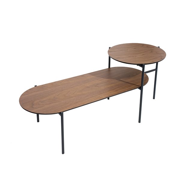 Coffee table Kemi, walnut, 118x43x H48cm