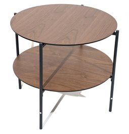 Coffee table Kemi, walnut, D63 H52cm