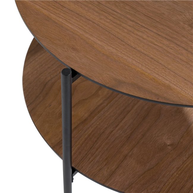 Coffee table Kemi, walnut, D63 H52cm