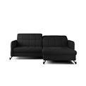 Угловой диван Elorelle R, Inari 100, черный, H105x225x160