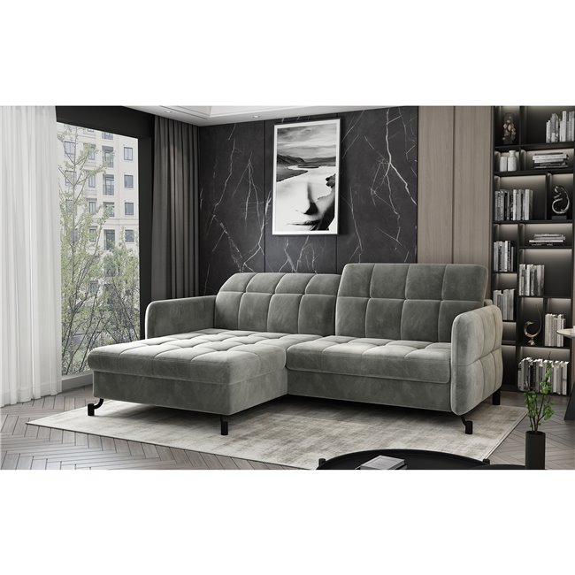 Corner sofa Elorelle L, Monolith 85, grey, H105x225x160