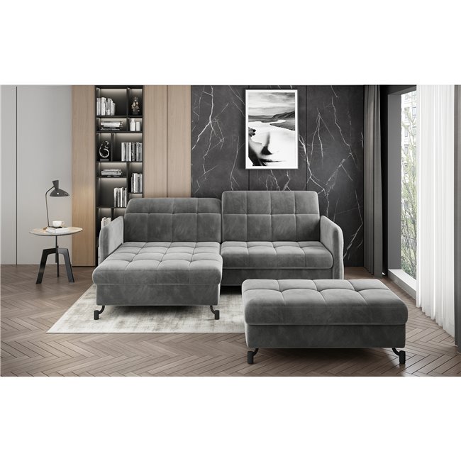 Угловой диван Elorelle L, Monolith 85, серый, H105x225x160