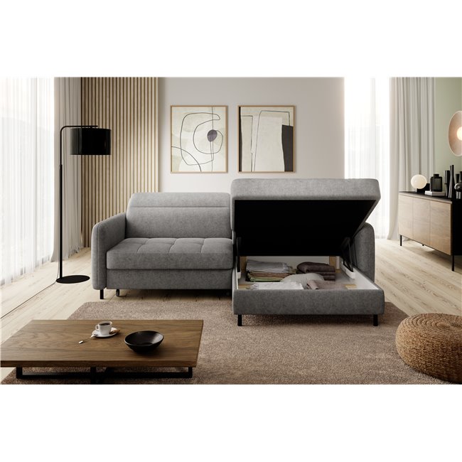 Corner sofa Elgomsi R, Raquel 04, grey, H100x228x165