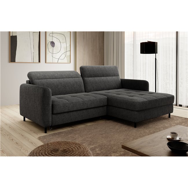 Corner sofa Elgomsi R, Raquel 05, grey, H100x228x165