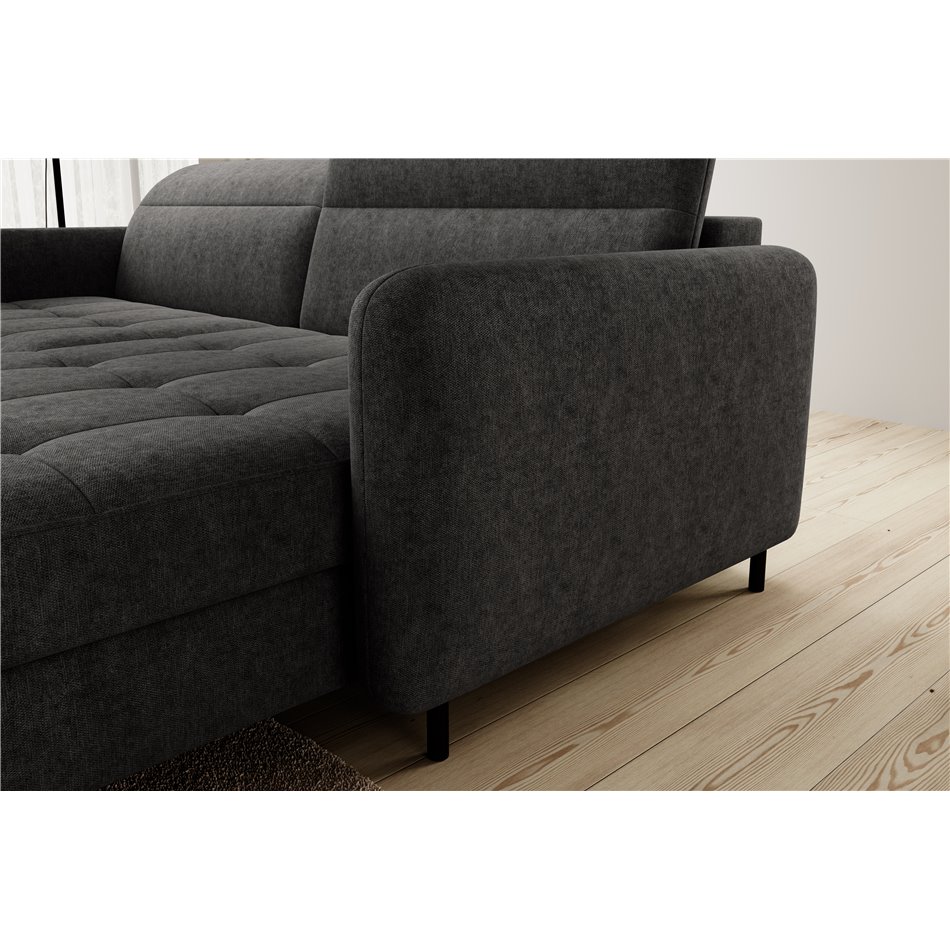 Corner sofa Elgomsi R, Raquel 05, grey, H100x228x165