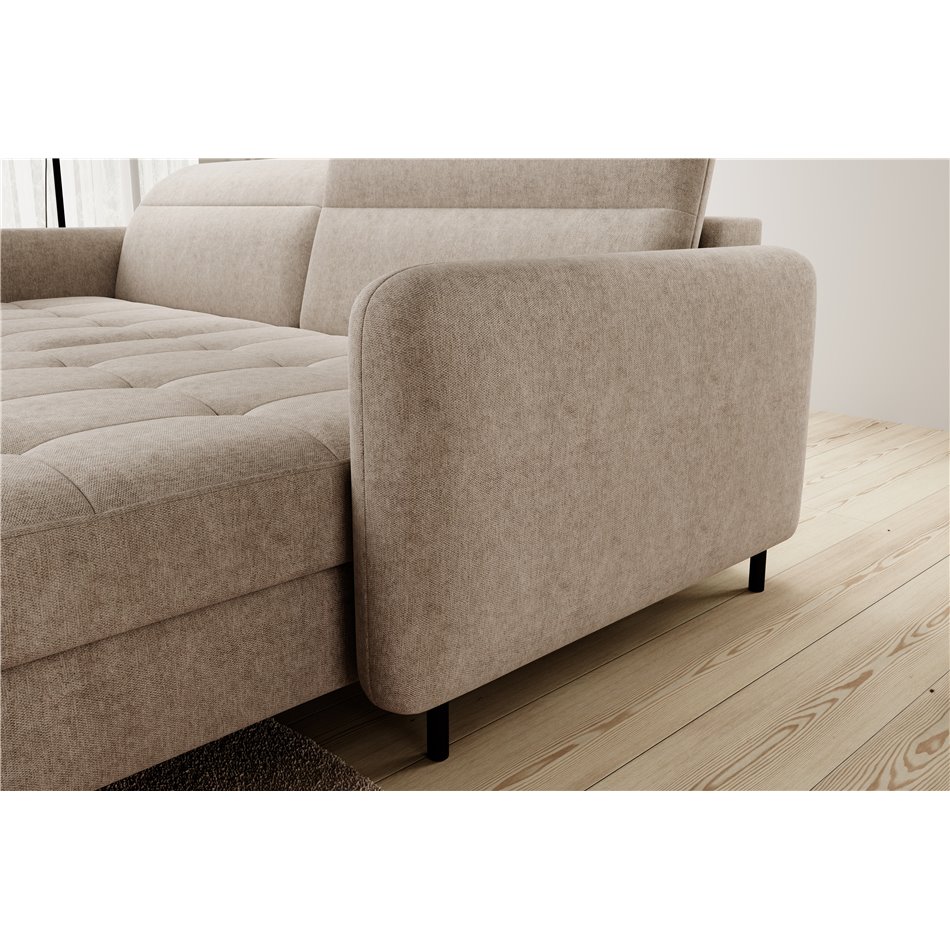 Corner sofa Elgomsi R, Raquel 18, beige, H100x228x165