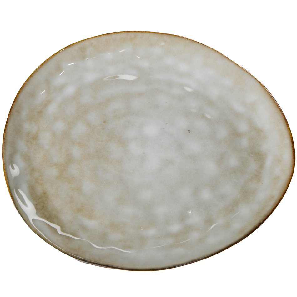 Plate Pebble, grey, 2.3x27.5x23cm