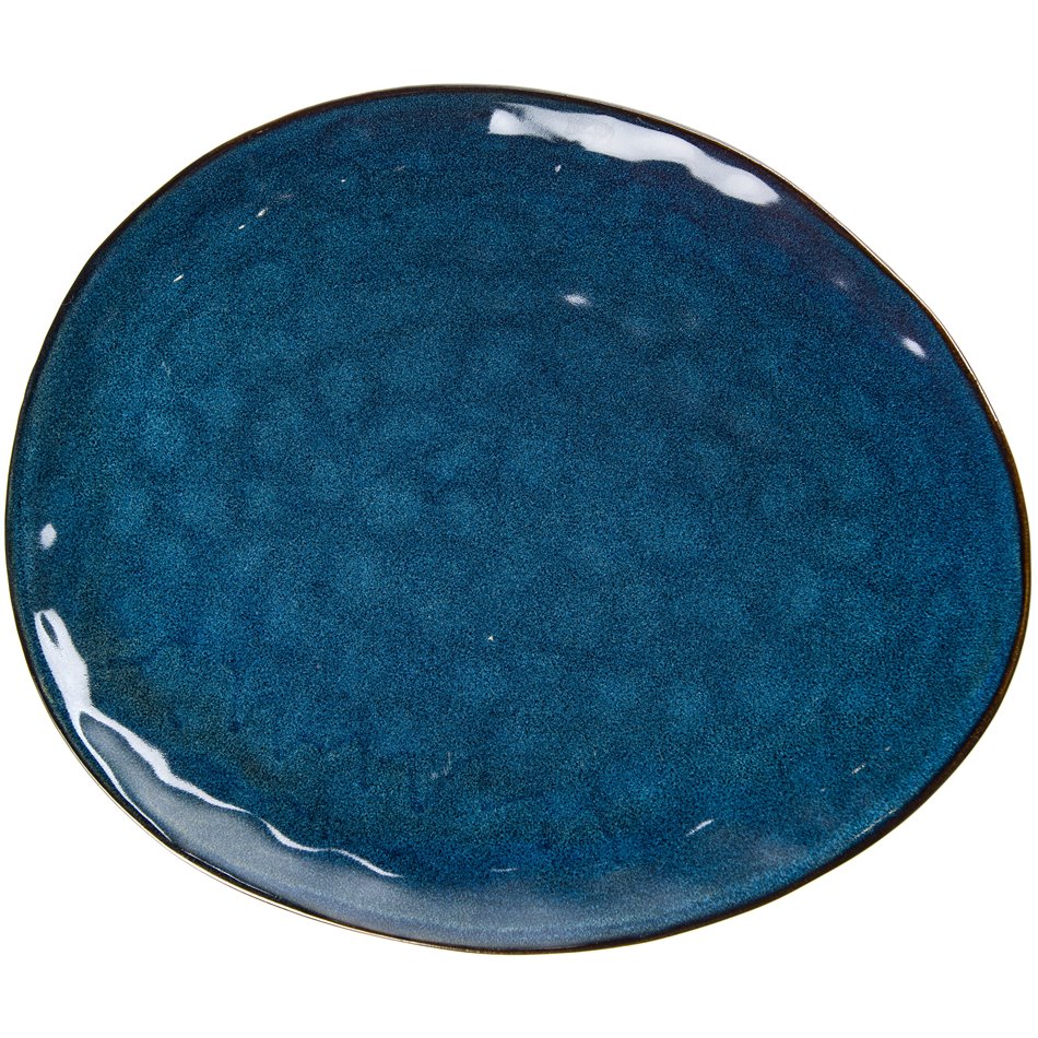 Plate Du Temps, blue, 2.3x27.5x23cm