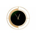 Wall clock Mildred, dark green glass, transparent, D68x4.5cm