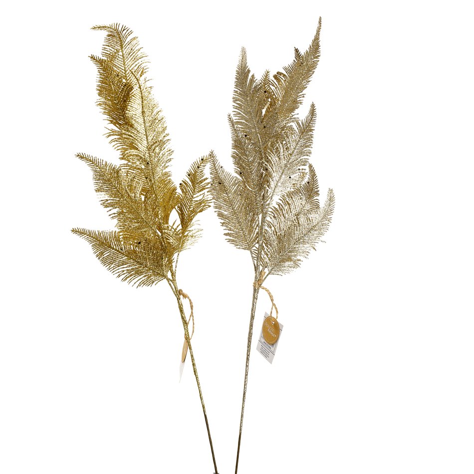 Decorative branch, golden/silver, H65.5cm