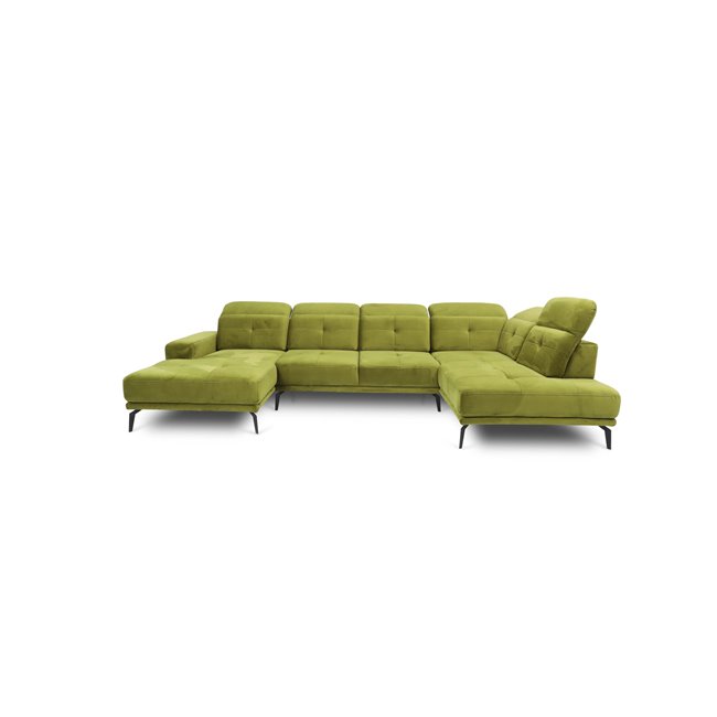 U shape sofa Elretan U Right, Gojo 5, gray, H107x350x205cm