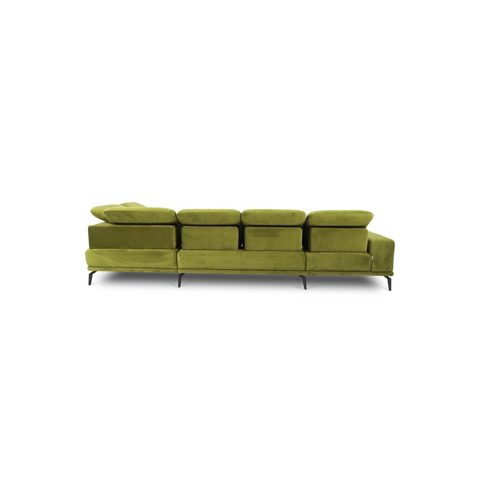 U shape sofa Elretan U Left, Flores 4, gray, H107x350x205cm
