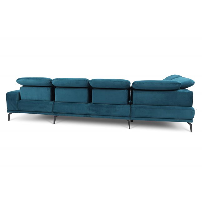 U shape sofa Elneviro U Right, Poco 100, blue, H77x350x201cm