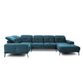 U shape sofa Elneviro U Left, Flores 4, gray, H77x350x201cm