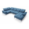 U shape sofa Elneviro U Left, Poco 7, gray, H77x350x201cm