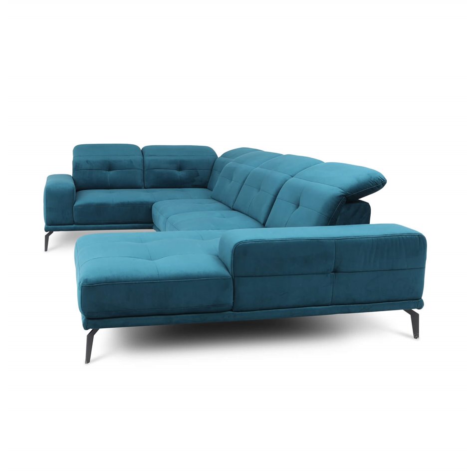 U shape sofa Elneviro U Left, Poco 100, green, H77x350x201cm