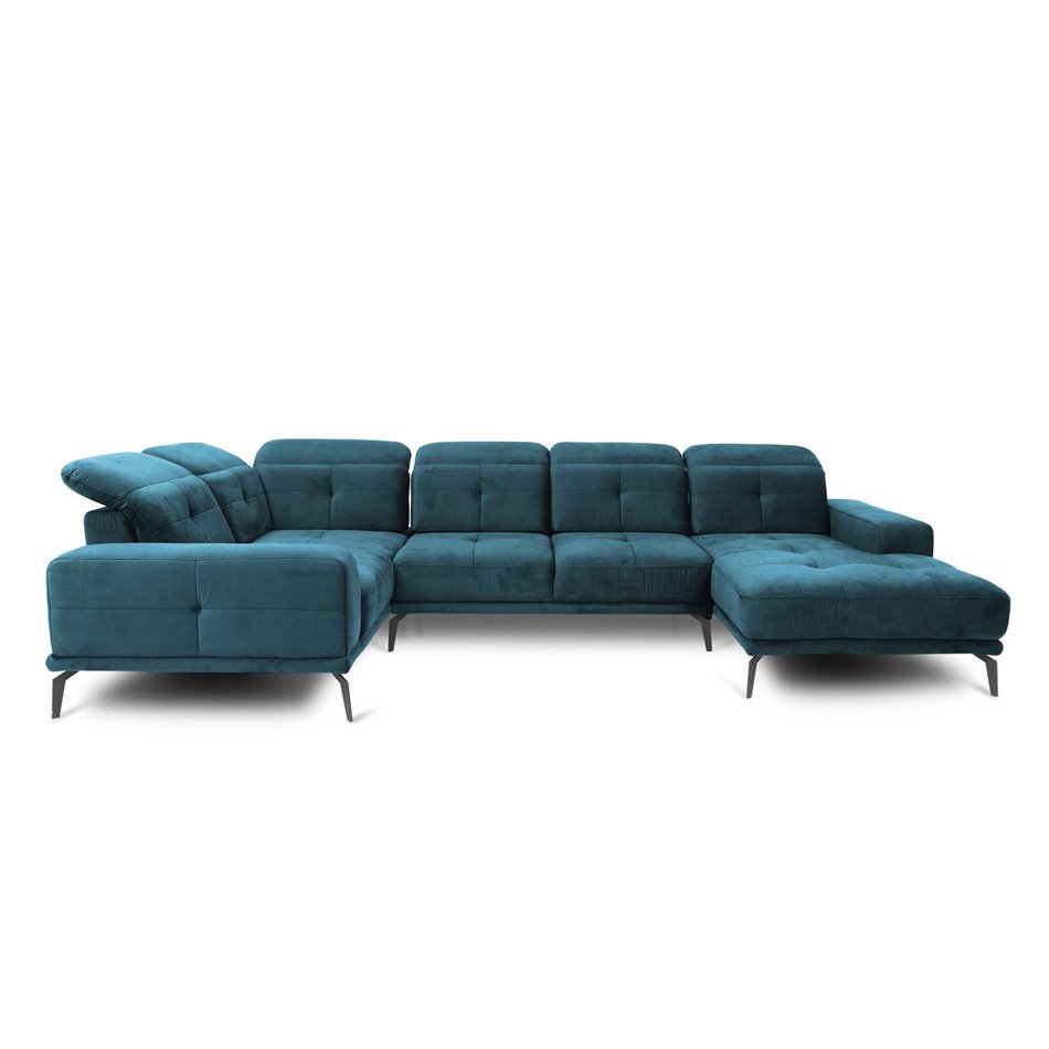 U shape sofa Elneviro U Left, Poco 4, gray, H77x350x201cm