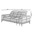 Sofa Eltorrenso, Lukso 40, blue, H108x195x103cm