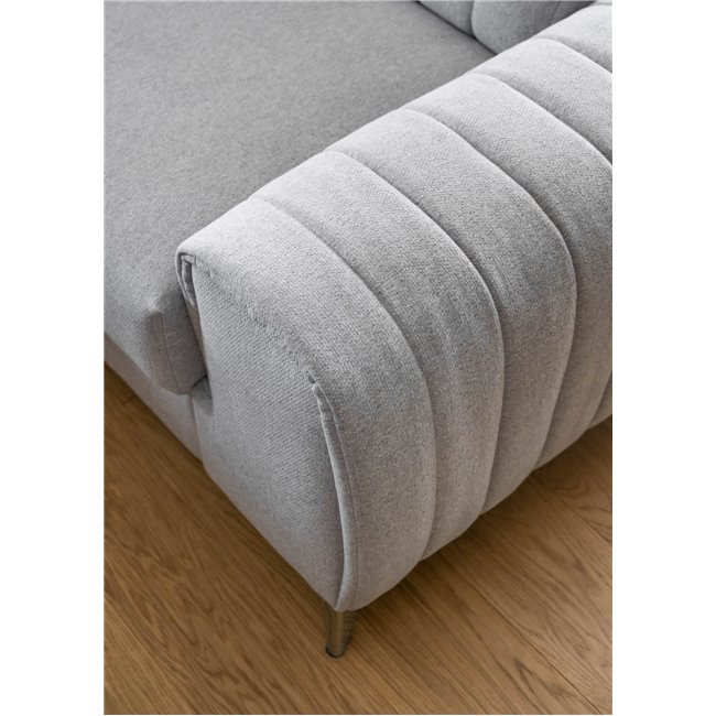 U shape sofa Elouis U Left, Velvetmat 6, gray, H92x347x202cm