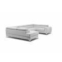 U shape sofa Elouis U Left, Softis 17, white, H92x347x202cm