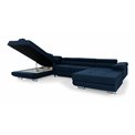 U shape sofa Elcardo U Right, Cover 70, blue, H90x345x58cm
