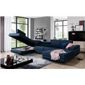 U shape sofa Elcardo U Right, Mat Velvet 75, green, H90x345x58cm