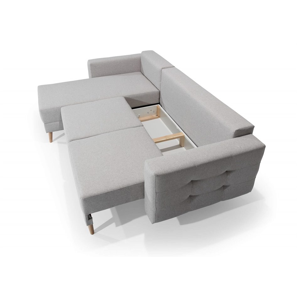 Corner sofa Elsgard L Reversible, Sawana 14, black, H93x248x162cm