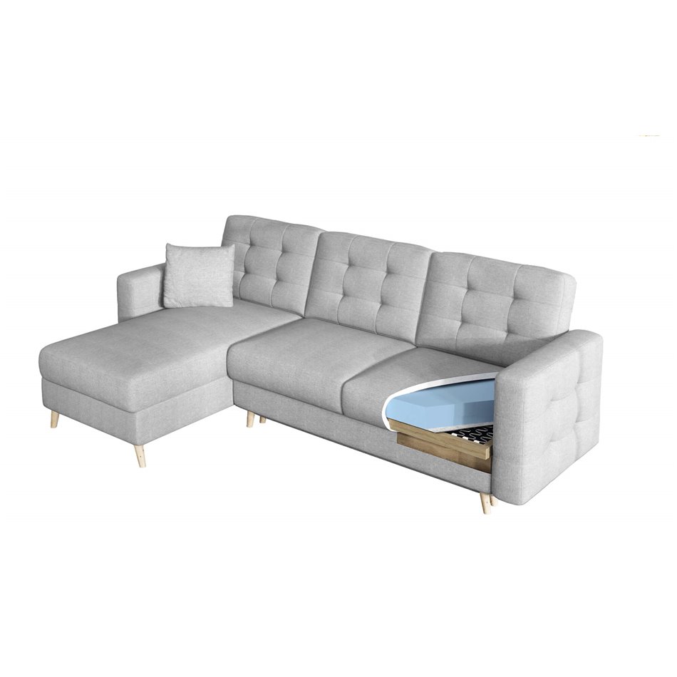 Угловой диван Elsgard L Reversible, Sawana 16, коричневый, H93x248x162см