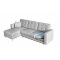 Corner sofa Elsgard L Reversible, Solid 09, gray, H93x248x162cm