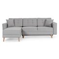 Corner sofa Elsgard L Reversible, Monolith 48, yellow, H93x248x162cm