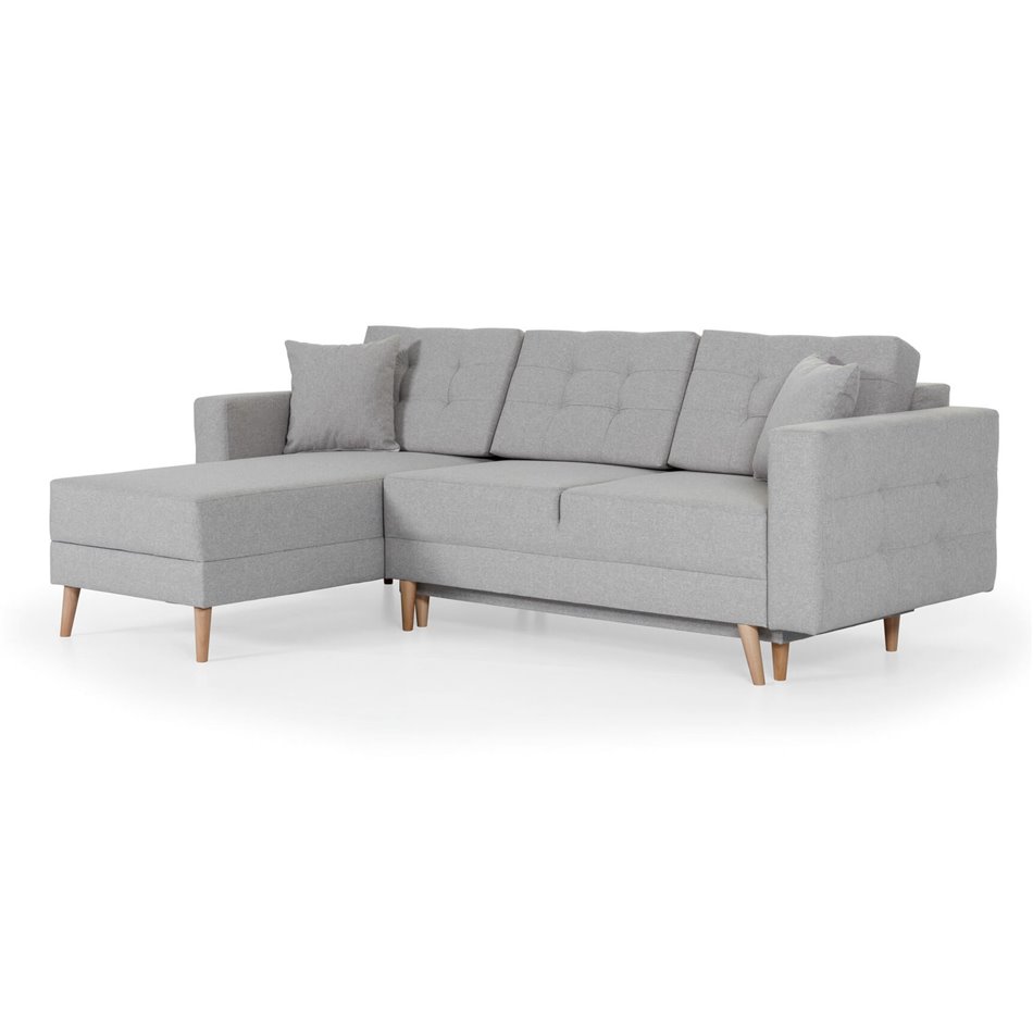 Corner sofa Elsgard L Reversible, Monolith 48, yellow, H93x248x162cm