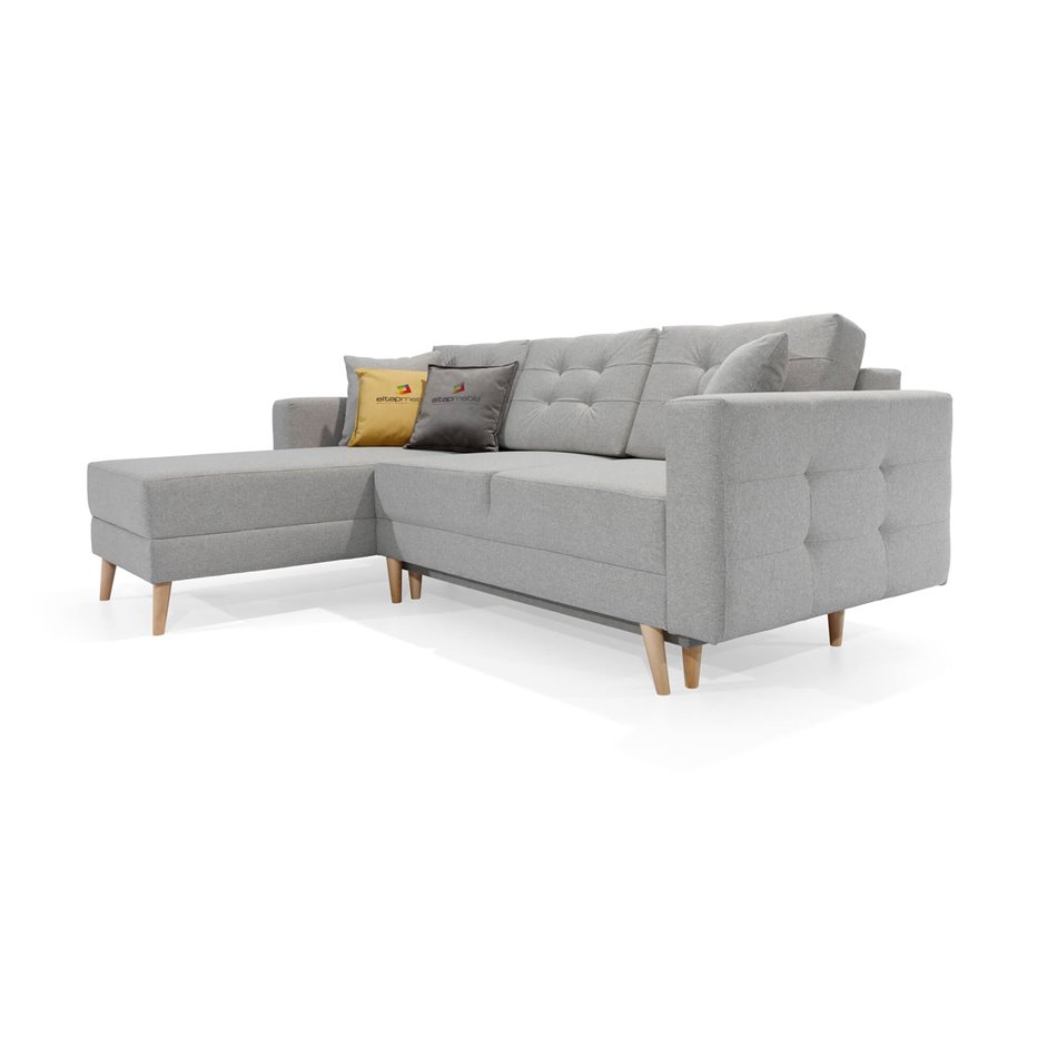 Corner sofa Elsgard L Reversible, Monolith 76, green, H93x248x162cm