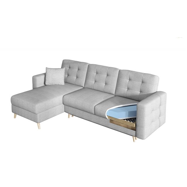 Corner sofa Elsgard L Reversible, Monolith 76, green, H93x248x162cm