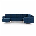 U shape sofa Elsgard U Reversible, Mat Velvet 63, pink, H93x326x202cm